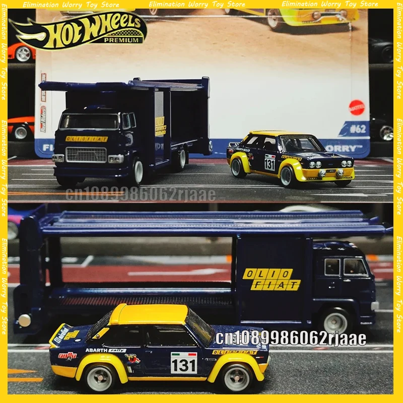 Hot Wheels Automobile Culture Transport Team FIAT 131 ABARTH PLYMOUTH AAR CHEVELLE, Modelo de Auto de Aleación Fundida a Presión, Regalo