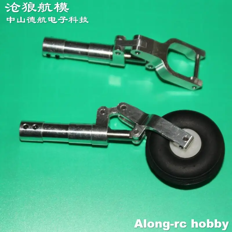 RC Airplane Part Height 95mm-135mm Mini Damping Kneeling Landing Gear Worm Shock Tripod with Wheel for 2-3kg RC Models Jet Plane