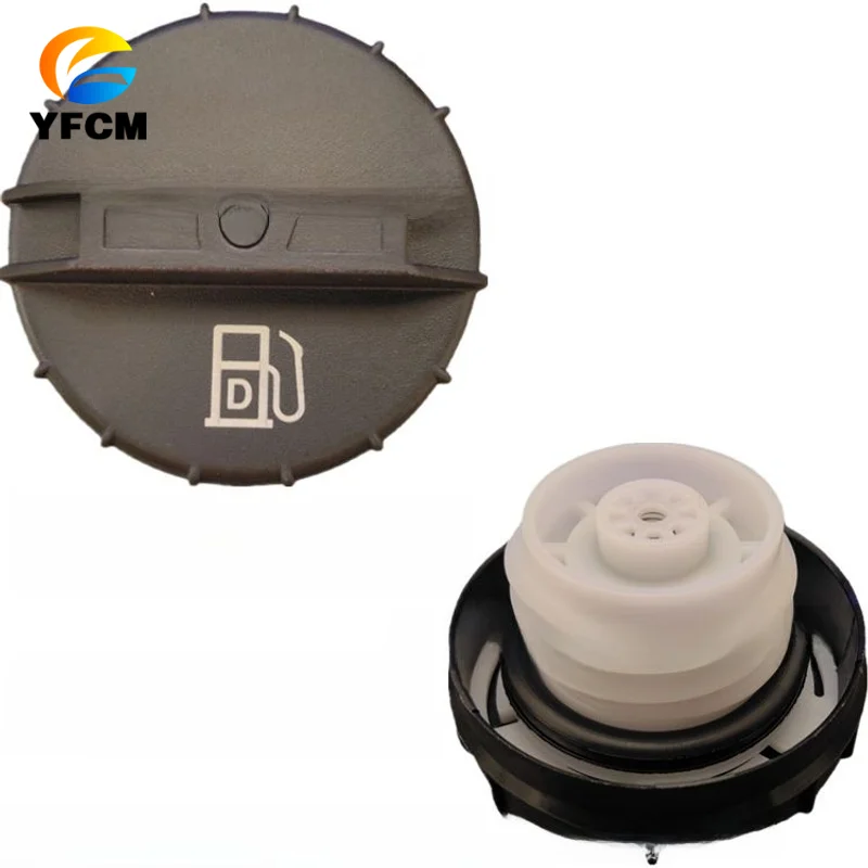 Excavator Parts 7113340 Non-Locking Diesel Fuel Tank Cap for Bobcat Skid Steer Loader Black