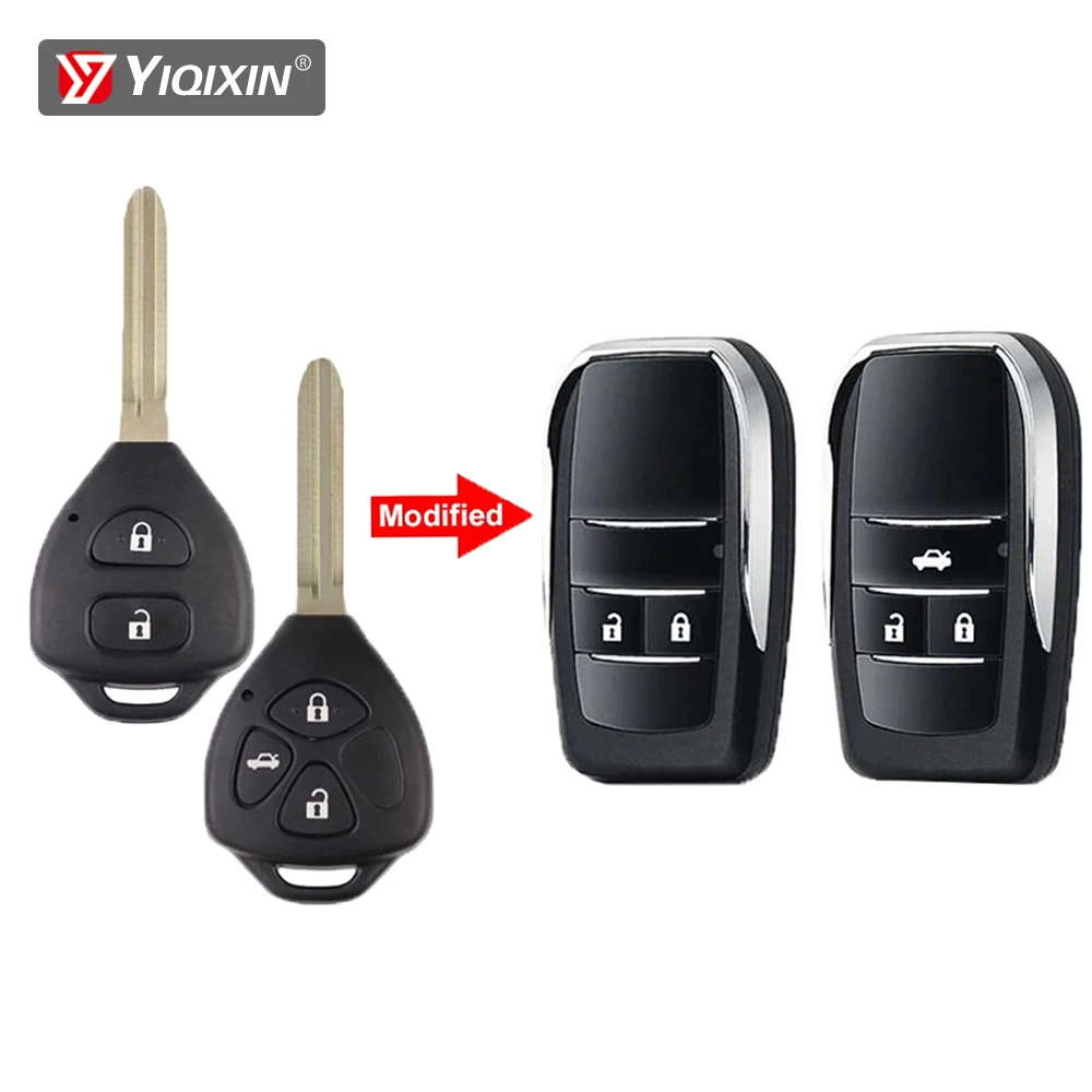 YIQIXIN Modified Remote Car Key Shell For Toyota RAV4 Corolla Camry Avlon Crown Reiz Yaris Hiac Hilux Avalon Venza 2013-2018