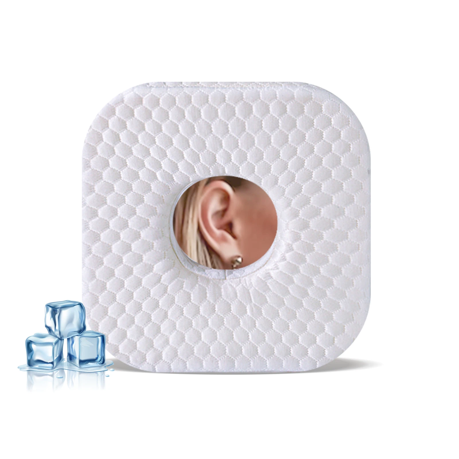 Ear Pillow With Ear Hole For Sleeping with Sore Ear Pain Memory Foam Pillow Suitable For Use By CNH Patients Soothing Ear Pain