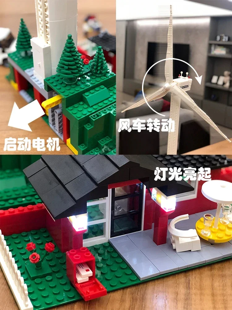 Elektrische Windmolen Generator Model 10268 Bricks Speelgoed Voor Jongen Kids Gift 844 Stuks Creatieve Serie Vestas Windturbine Bouwstenen