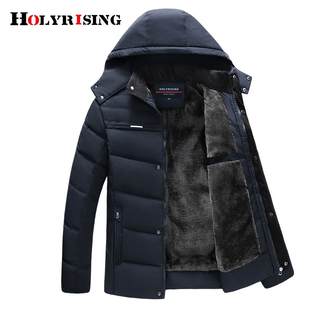 

Holyrising Men Parka Thick Winter Coat Warm Ropa De Hombre Soft Jaqueta Masculina Hooded Windpoof Outwear Clothing 18527-5