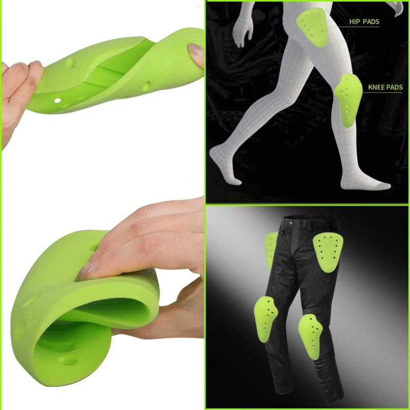 

CE1 Certified Men Women Motorcycle Rider Pants Insert Armor Protector Soft Universal Anti-Shock Hip Pads Knee Protective Pads