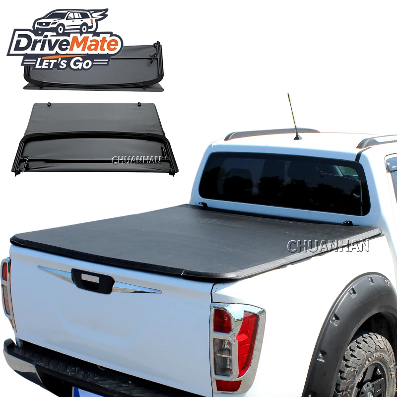 For Great Wall Poer Truck Bed Cover Soft Roll up Folding Tonneau Cover 2015 Hilux Revo Vigo for  Silverado Silver Tundra L200