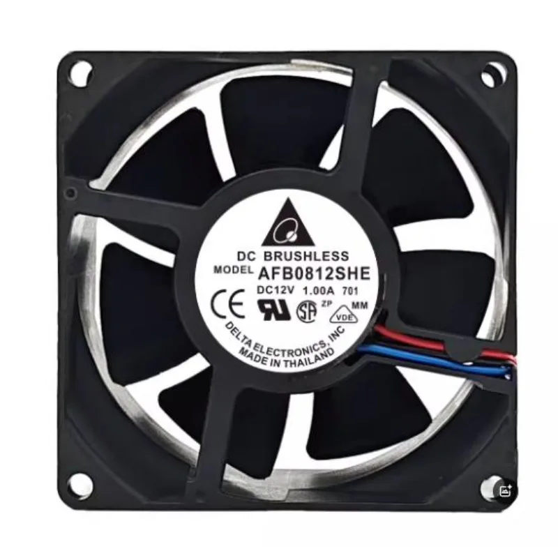 Novo ventilador cooler para delta afb0812sho 8cm 12v 1.00a 8038 chassi dc ventilador de refrigeração de alto fluxo de ar 80*80*38mm