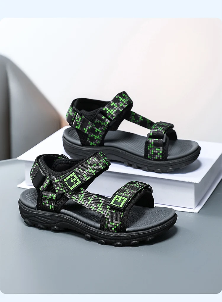 Kinder Casual Flache Sandalen Jungen Sommer Strandschuhe Atmungsaktive Offene Zehen Rutschfeste Kinder-Laufschuhe – Detail 12