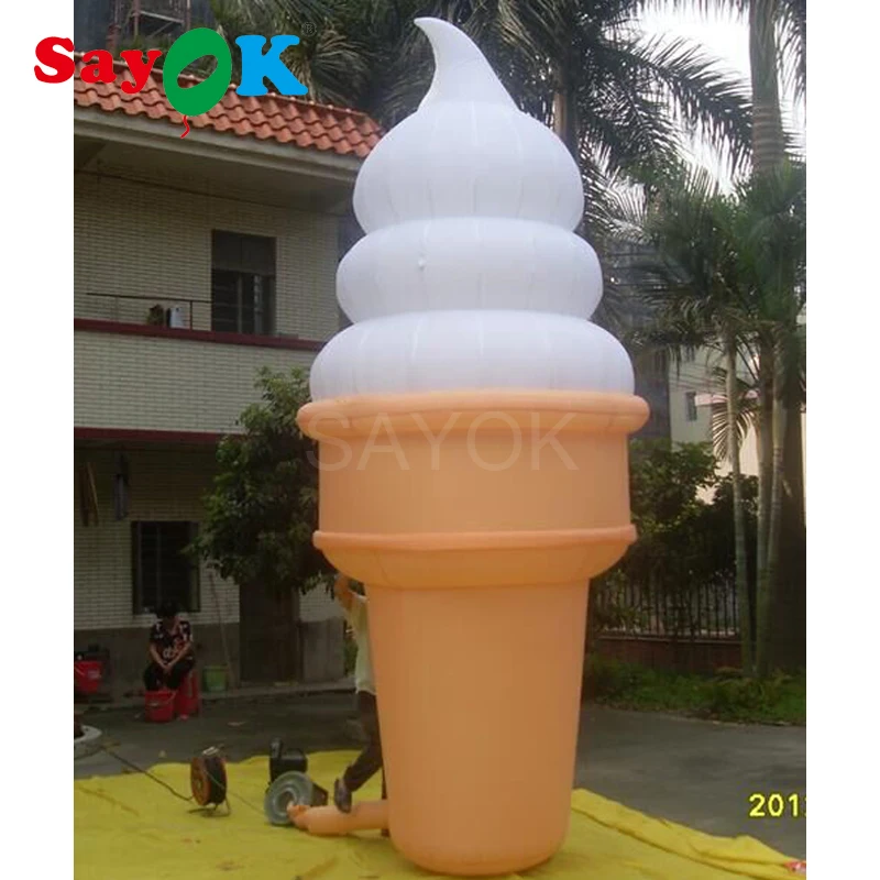 

4mh Inflatable Ice Model With Blower Inflatable Advertising Ice For Sale Summer Outdoor Promotion Events