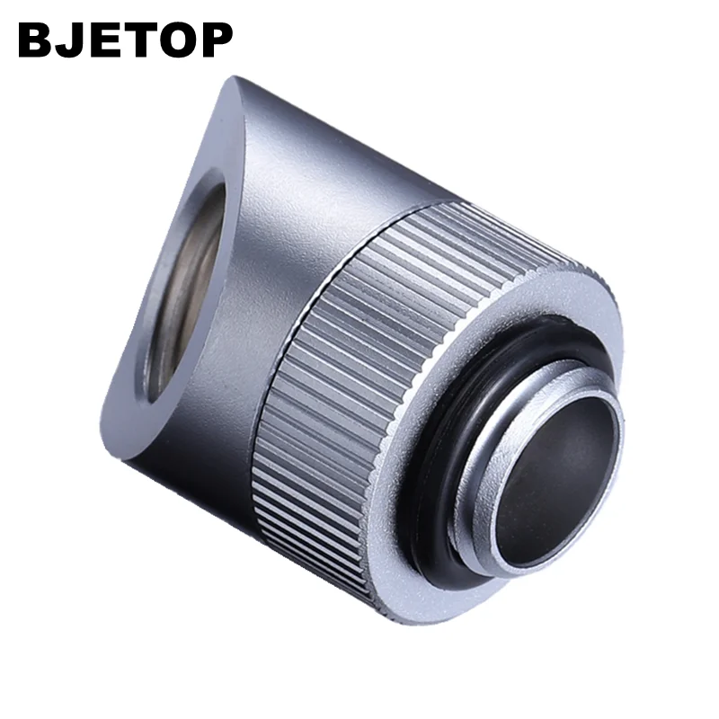 Bjetop-Accesorios de refrigeración por agua para ordenador, rosca de tornillo G1/4 pulgadas, accesorios rotativos de 45 grados, disipa de calor refrigerado por agua de cobre puro