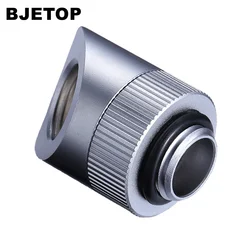Bjetop Computer Water Cooling Accessories G1/4''screw Thread 45 Degree Rotary Fittings Of Pure Copper Water-cooled Heat Dissipa