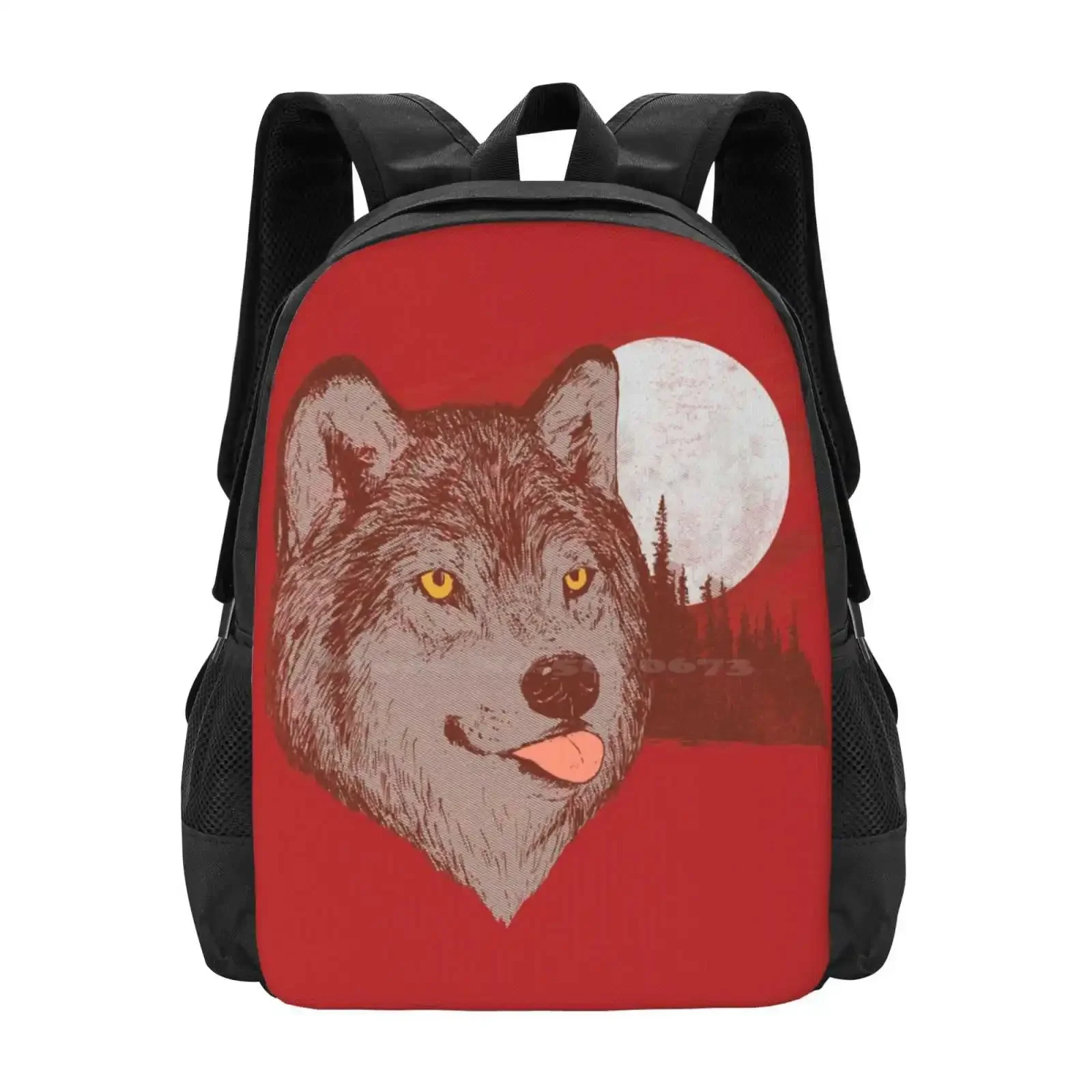 

Spirit Derp Hot Sale Schoolbag Backpack Fashion Bags Blep Derp Wolf Wolves Wild Nature Animal Dog Internet Meme Funny Cute