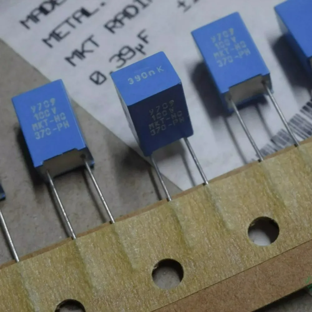 10pcs/lot MKT370 0.39uf 100v 390nf u39 394 K brand new 5mm audio film capacitor