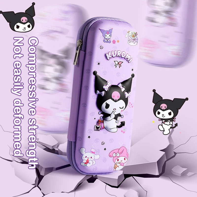 sanrio serie kuromi lapis bolsa para meninas bolsas de papelaria bonitos dos desenhos animados case de desenho animado de alto valor novo popular 01