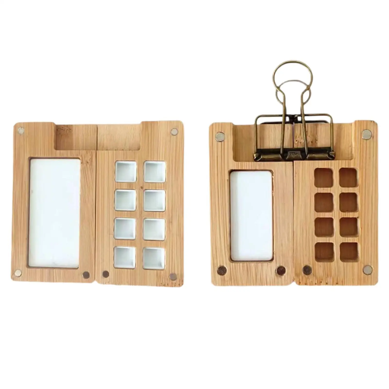 Portable Watercolor Palette Mini with Mixing Area Empty Paint Palette for Beginners Painters Students Artists Oil Paint Pigments