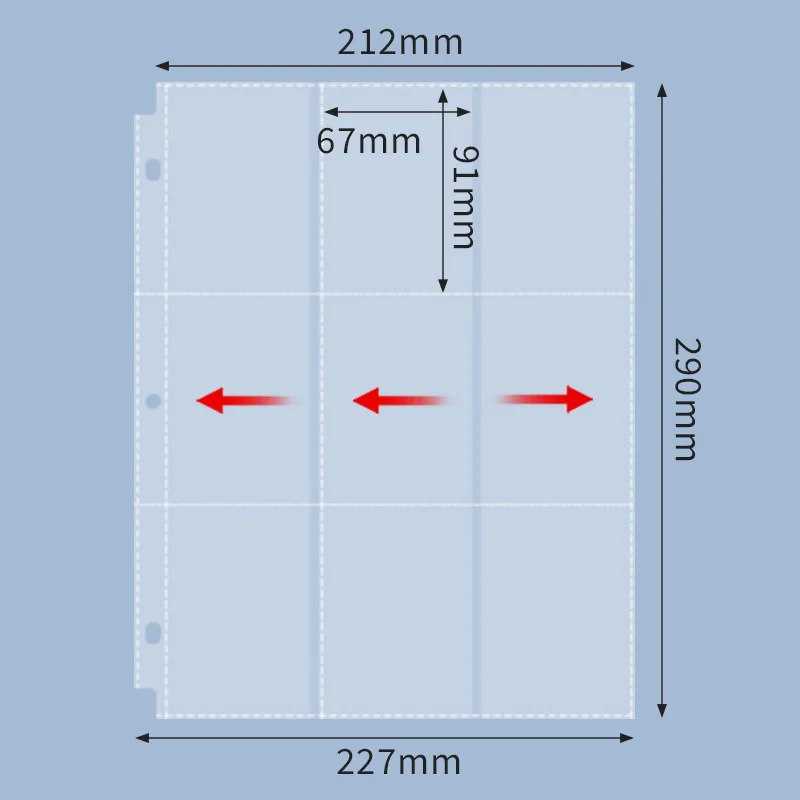 50 صفحة 900 جيوب حافظة بطاقات البيسبول مزدوجة الجانب 9 جيب بطاقة التداول الموثق الأكمام صفحة حماة ورقة لبطاقة الألعاب