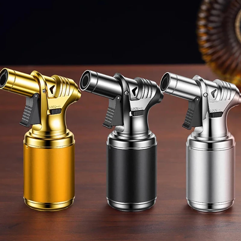 NewWindproof Lighter Inflatable High Temperature Point Moxibustion Cigar Burning Pig Hair Handheld Spray Gun Igniter