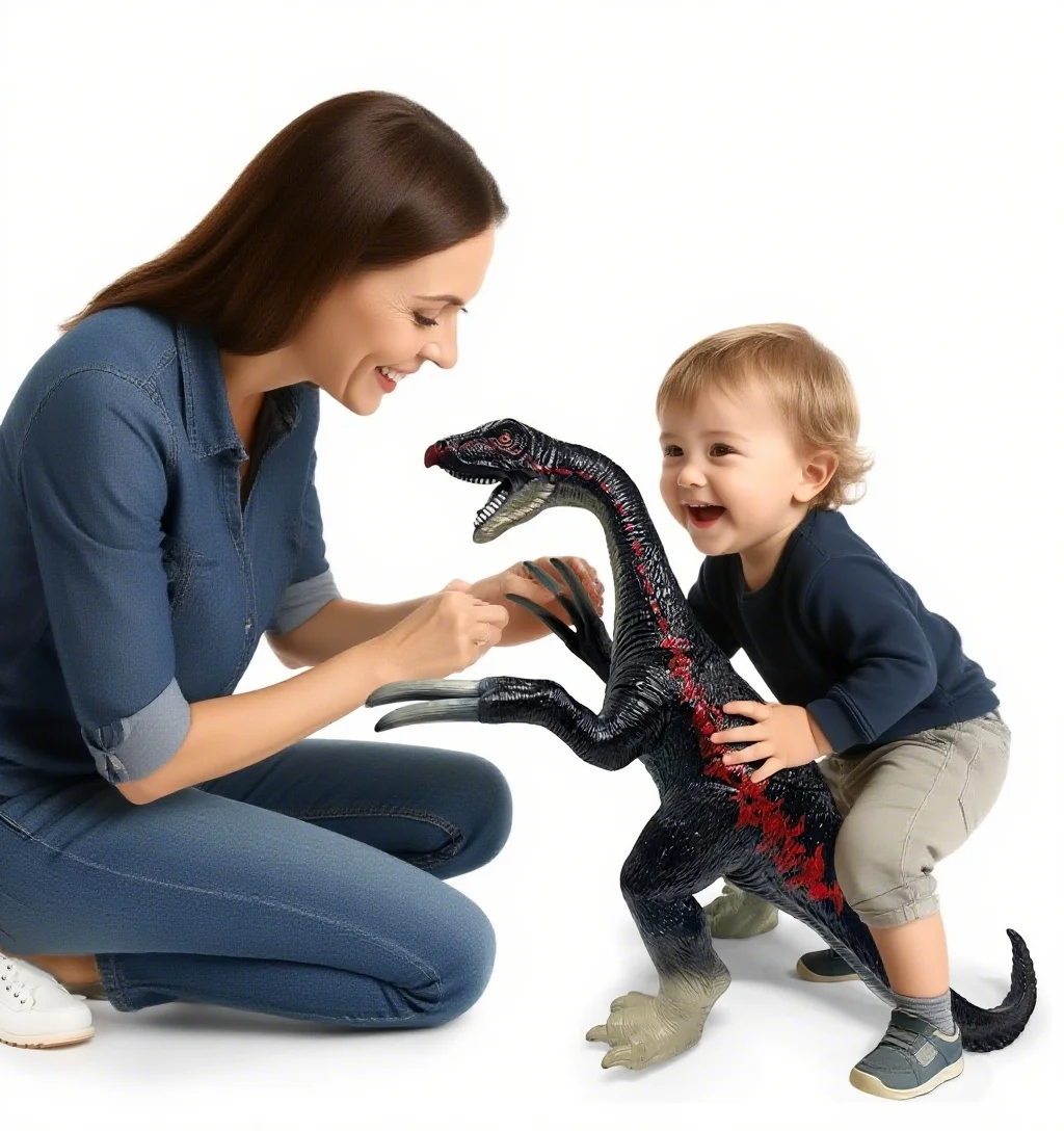 Grandi giocattoli di dinosauro per bambini, grandi action figure gonfiabili di dinosauro Therizinosaur da 29 pollici per i più piccoli, regali di compleanno per ragazzi e ragazze