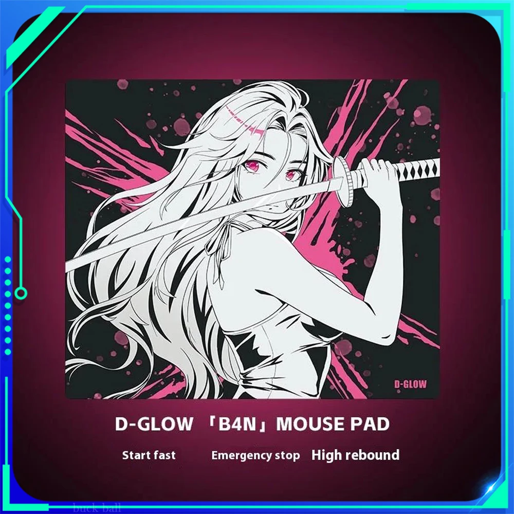 

D-GLOW B4N Mouse Pad Smooth Delicate Surface E-sports Gaming Mousepad Original Girl Anime Mousepad Valorant CS2 FPS Gamer Gifts