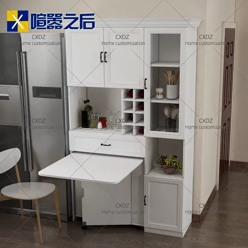 Nordic Side Cabinet Dining Table Integrated Modern Simple Multi Functional Folding Table Wine Cabinet Custom G 208
