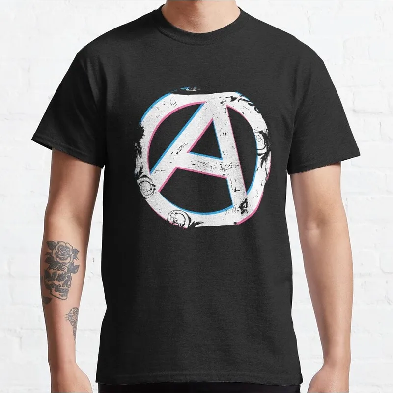 Trans Anarchy No Gods No Masters Gift T Shirt 0213 Anarchist Slogan Print Tee Anarchy Symbol Graphic Clothes All Size Tops S-6XL