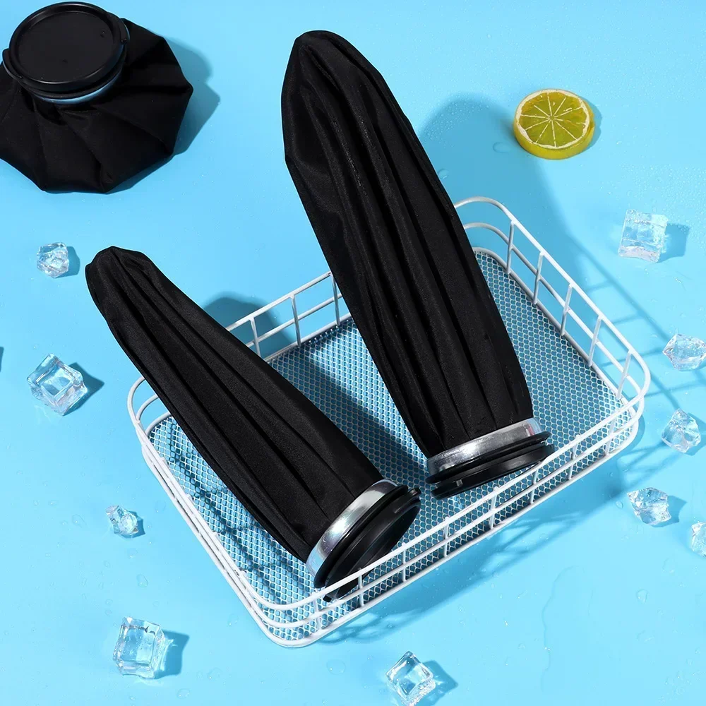 Ice Pack for Injuries Reusable, Ice Bags Hot Water Bag for Hot & Cold Therapy and Pain Relief with Cover,No-Leak Elastic Ice Bag image 2
