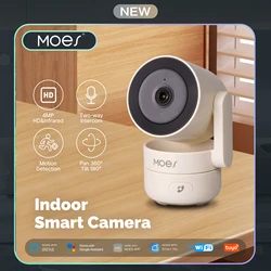 MOESTuya WiFi Indoor Pan/Tilt Smart Security Camera 4MP HD visione notturna a infrarossi Motion Sound Detection Monitor panoramica Patrol
