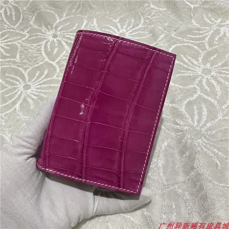 2024 New Designer Crocodile Leather Women Wallet Fashion Genuine Leather Lady Card Bag High Grade Large Capacity Card Holder 45