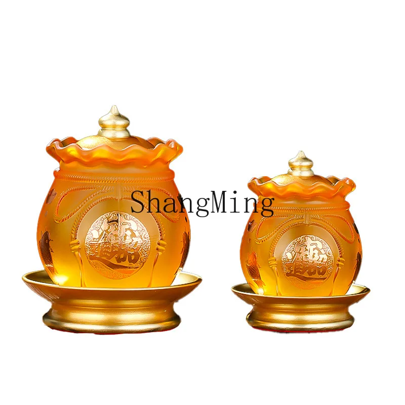 

PYH glazed water supply cup Buddha front holy water cup household water supply cup Guanyin supply Buddha