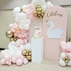 119Pcs Baby Pink Balloons Arch Kit White Gold Balloon Garland Baby Shower Wedding Birthday Party Decorations Anniversary Globos