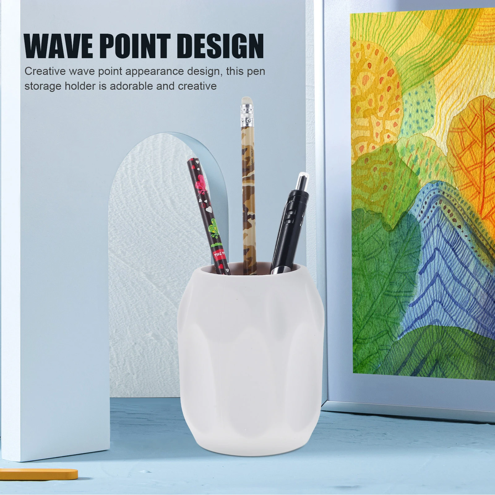 

Silicone Brush Holder Desk ganizer Pen Container Makeup Storage Pencil Pot Practical Adorable Holder