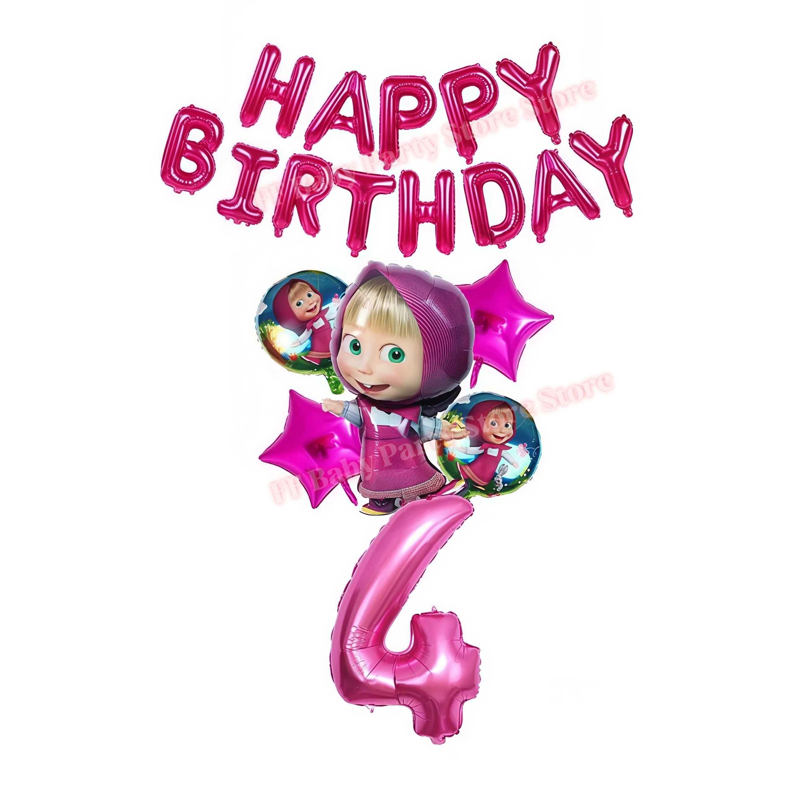 Niedliches Mädchen-Geburtstagsparty-Dekorationsset mit Bärenmotiv: Teller, Becher, Servietten, Ballons für Kinder, Babyparty-Zubehör, Geschenkideen – Detail 32