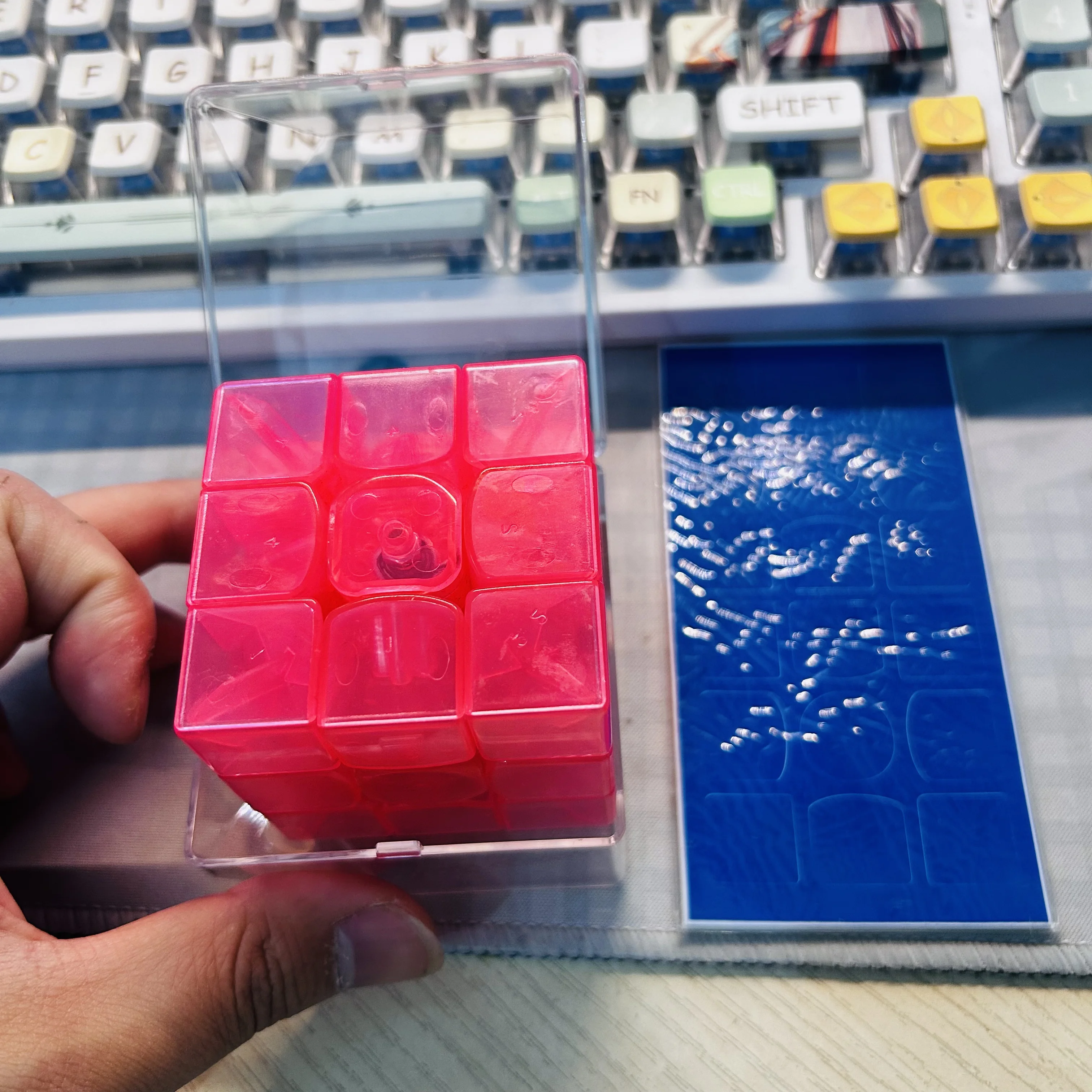 Gan357 Pink Transparent Limited Edition Cube 3x3 Cube Collection Gan 3x3x3 Magic Cube