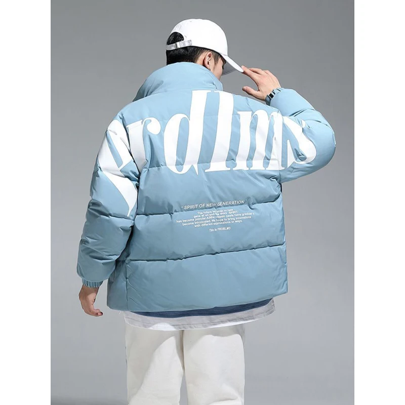 2024 nouveau manteau d'hiver en duvet de traf femmes lâche et polyvalent pain vers le bas veste tendance casual chaud couple blanc duvet d'oie veste