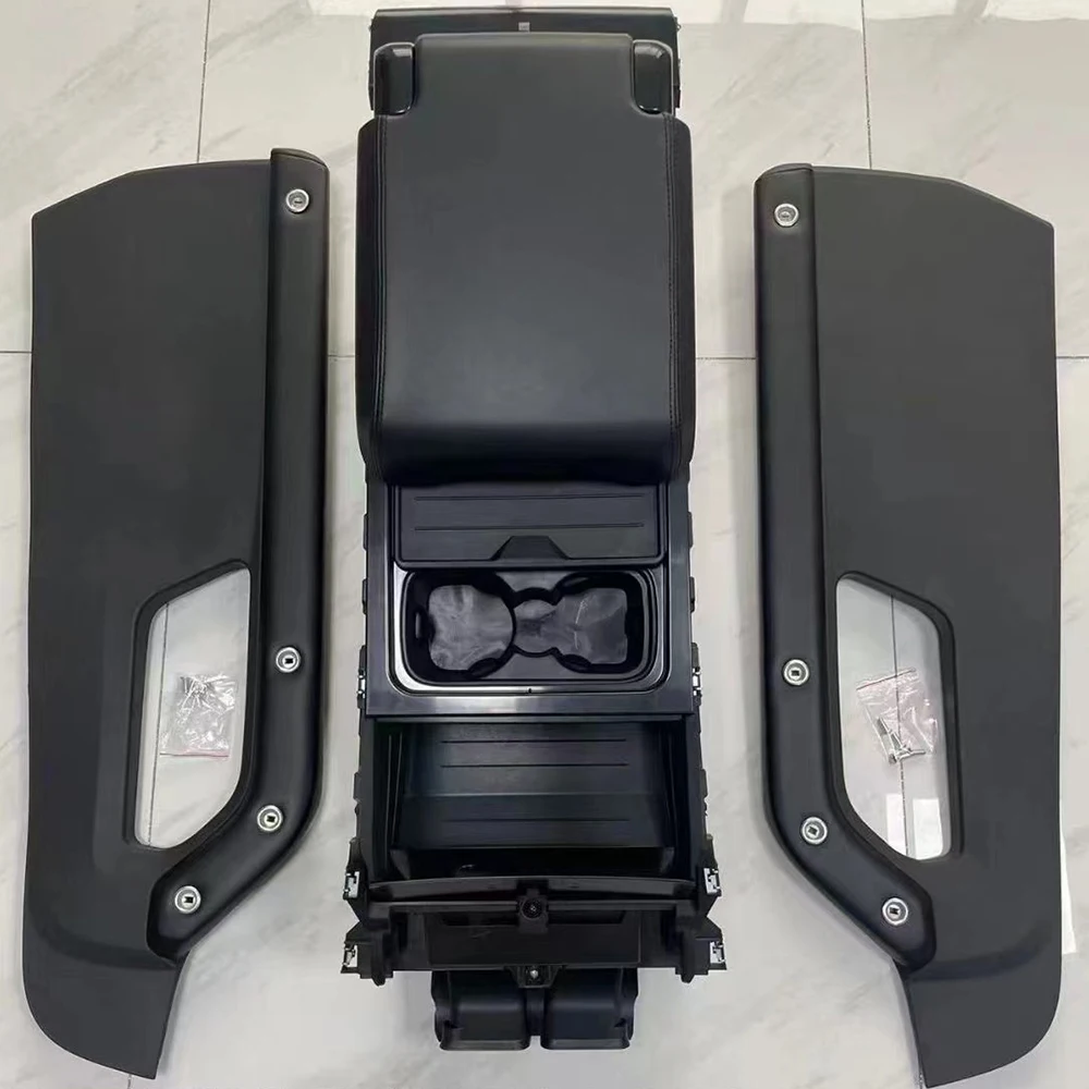 2022 New Black Cubby Box and Cup Holder Design for Land Rover Defender and Series