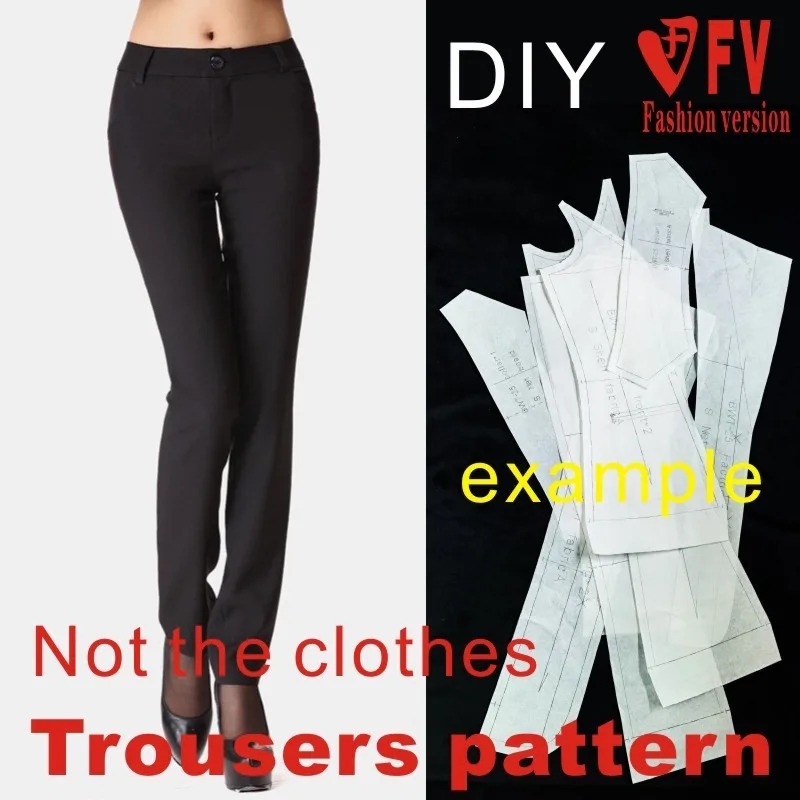 Clothing DIY pattern original spring, summer, autumn and winter popular ladies suit pants cutting design drawings TCK-7