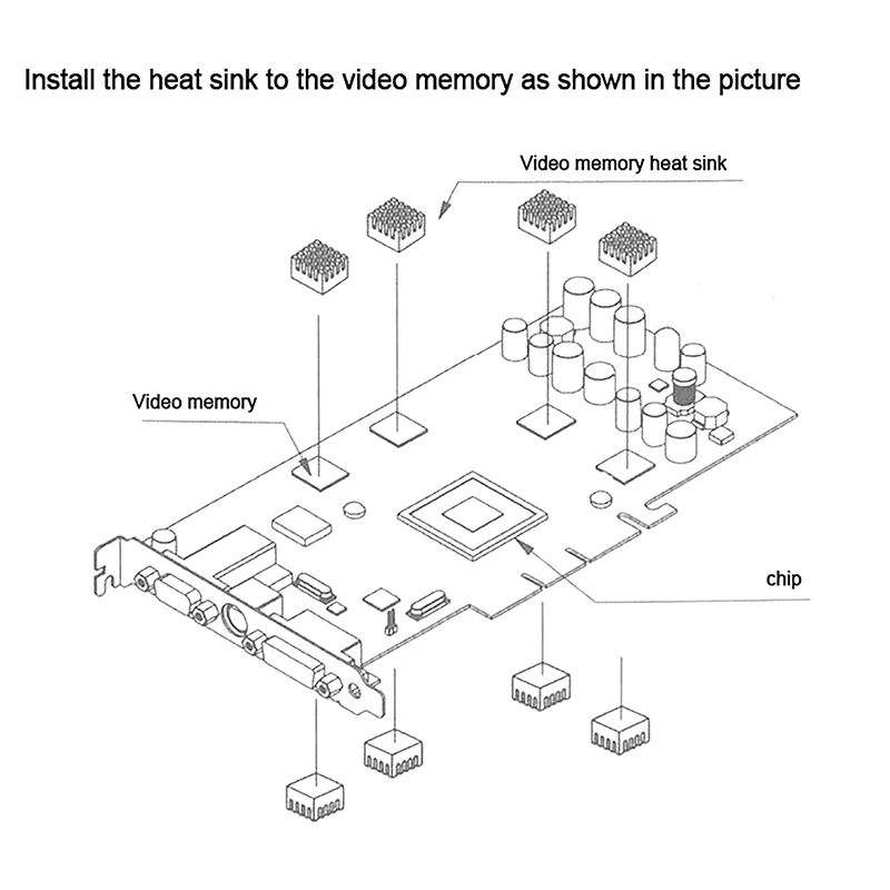 1/8pcs For Motherboard Graphics Card Sound Card Chip Small Heatsink Graphics Memory Heat Sink Pure Copper Heat Sink