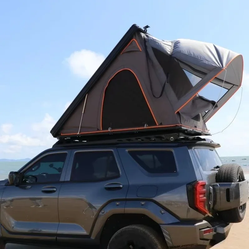 Roof Top Tent Light Weight Quick Setup Aluminum Hard Shell with Ladder Four-Season Waterproof One Bedroom 2-3 Person！