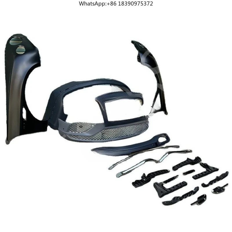 Aluminum Alloy Fender Car Body Kit Complete Assembly  Front Bumper Part Conversion Upgrade to 2017
