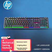 HP K10G Mechanical Keyboard Color Gaming Keyboard 104 Keys Full Size Backlit Mechanical Keyboard Custom Mmacro Function