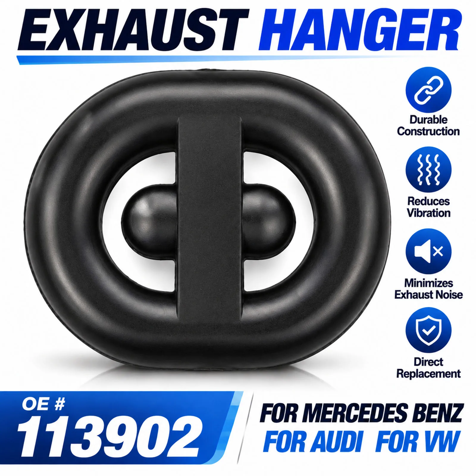 New Exhaust Hanger Mounting Bracket Rubber Holder For VW Caddy Golf Passat Transport Audi 80 90 Cabriolet Coupe 113906 171253147