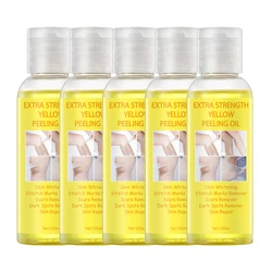 4/5 pezzi Set di olio Peeling giallo buccia esfoliante pelle scura schiarente rimuove l'arancia morta olio Peeling verde cosmetici esfolianti