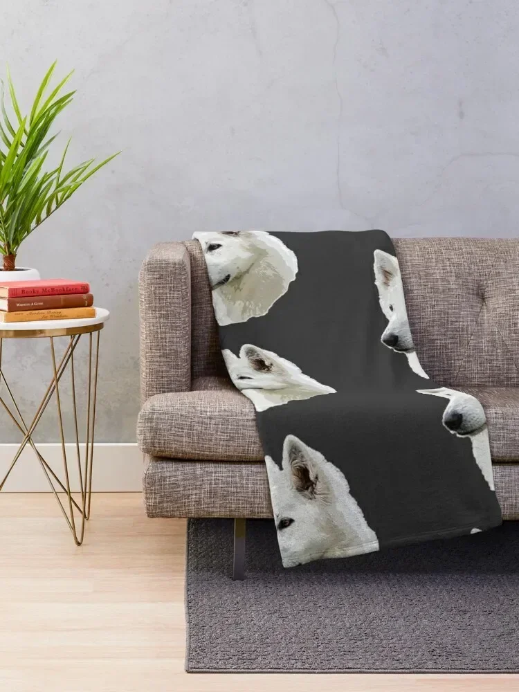 White Swiss Shepherd Stunning White Dog Throw Blanket For Baby Luxury Designer Blankets