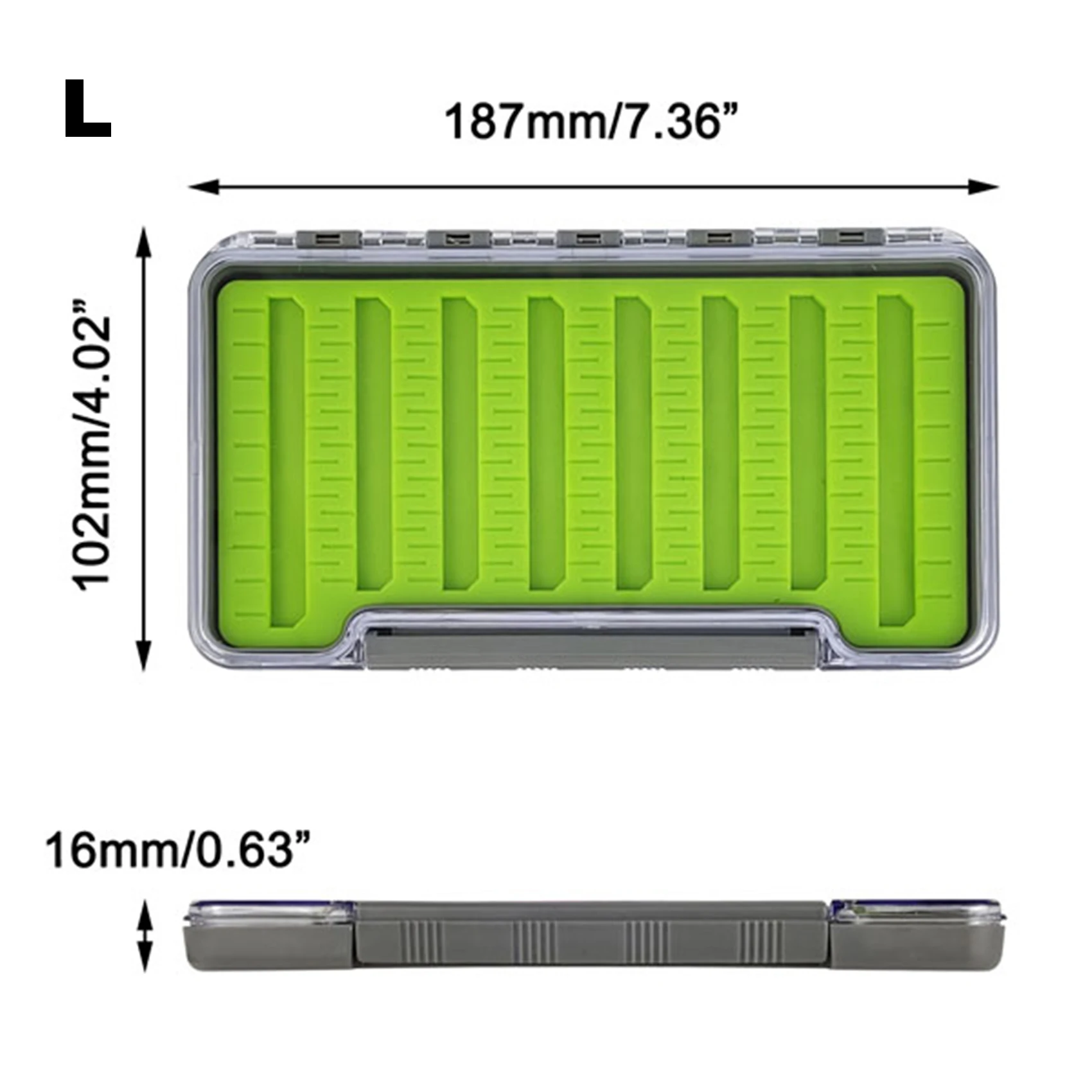 Aventik 100% Waterproof Fly Box Silicone Pad Foam Transparent Fishing Box Fishing Storage
