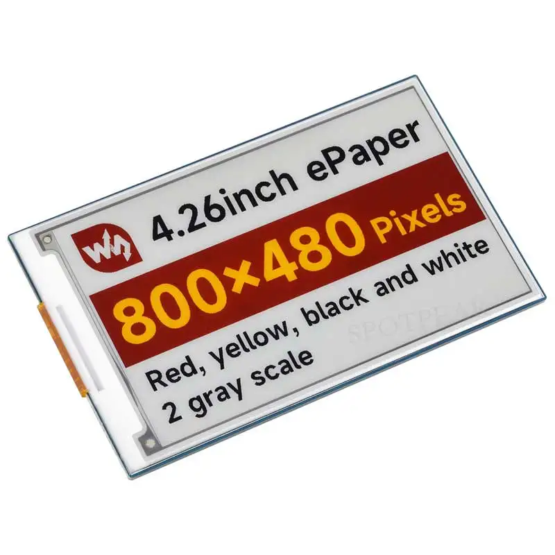 raspberry-pi-426インチ-e-paper-ディスプレイ-g-rybw-800x480-arduino-jetson-stm32-esp32対応