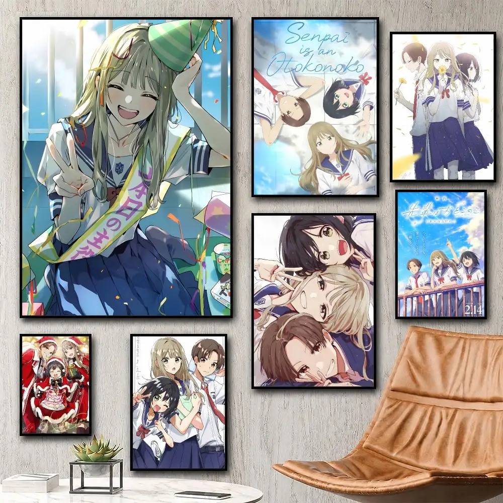 Aesthetic Wall Art Poster Trendy anime Senpai Is an Otokonoko Poster for Bedroom Dorm Room Home Decor Large Wall Picture Print