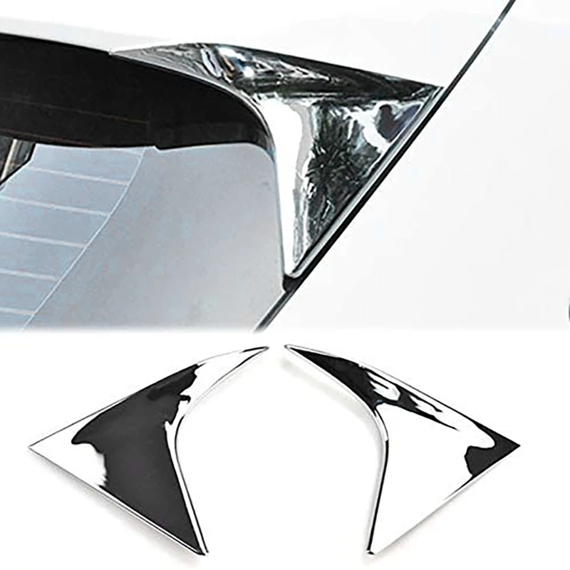 For Honda HRV HR-V Vezel 2016-2019 Chrome ABS Exterior Side Rear Window Spoiler Triple-Cornered Cover Trim