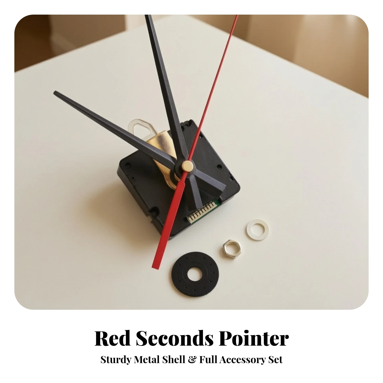 Radio Controlled Clock Movement 17mm Shaft Quartz Clock Movement with Hands Hardware Accurate Versatile for Hobbyists