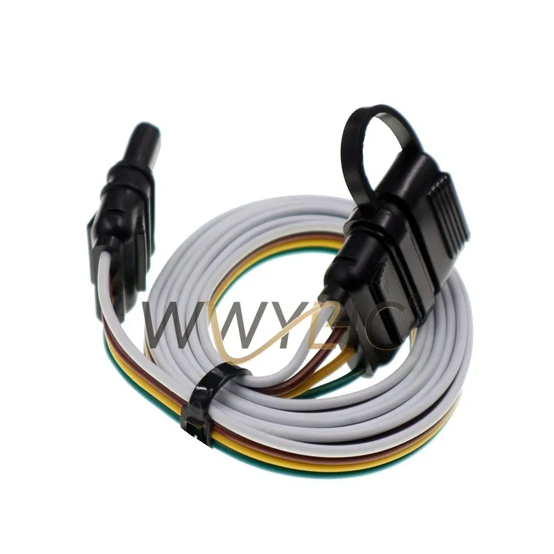 Suitable for  Trailer Connector 4-Pin Plug Socket Extension Cable RV Adapter Tail Light Signal Connection