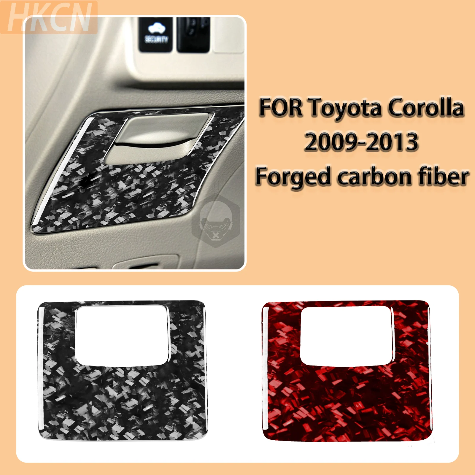 

FOR Toyota Corolla 2009-2013 Forged Carbon Fiber Driver's Side Storage Box Handle Panel Decorative Interior Accessory Sticker