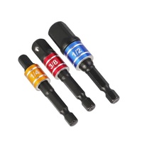 1pc Drill Socket Adapter Driver With Hex Shank Extension Bar 1/4 3/8 1/2 Hand Held Driver Drill Driver Wrench Accessories